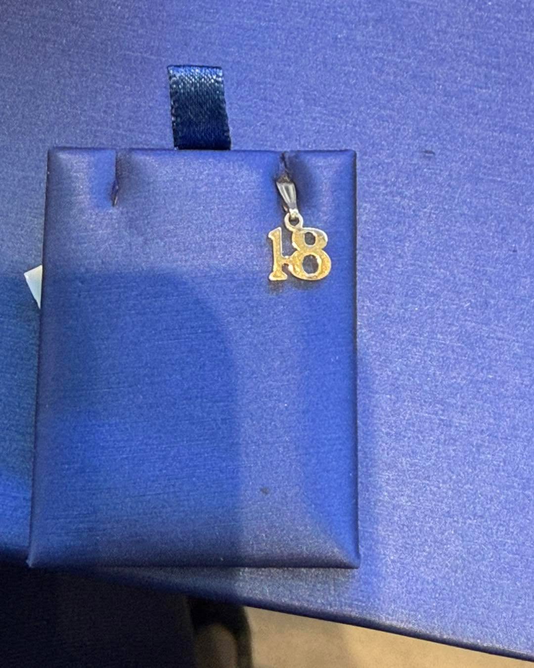 10KT Gold '18' Pendant – Only $87
