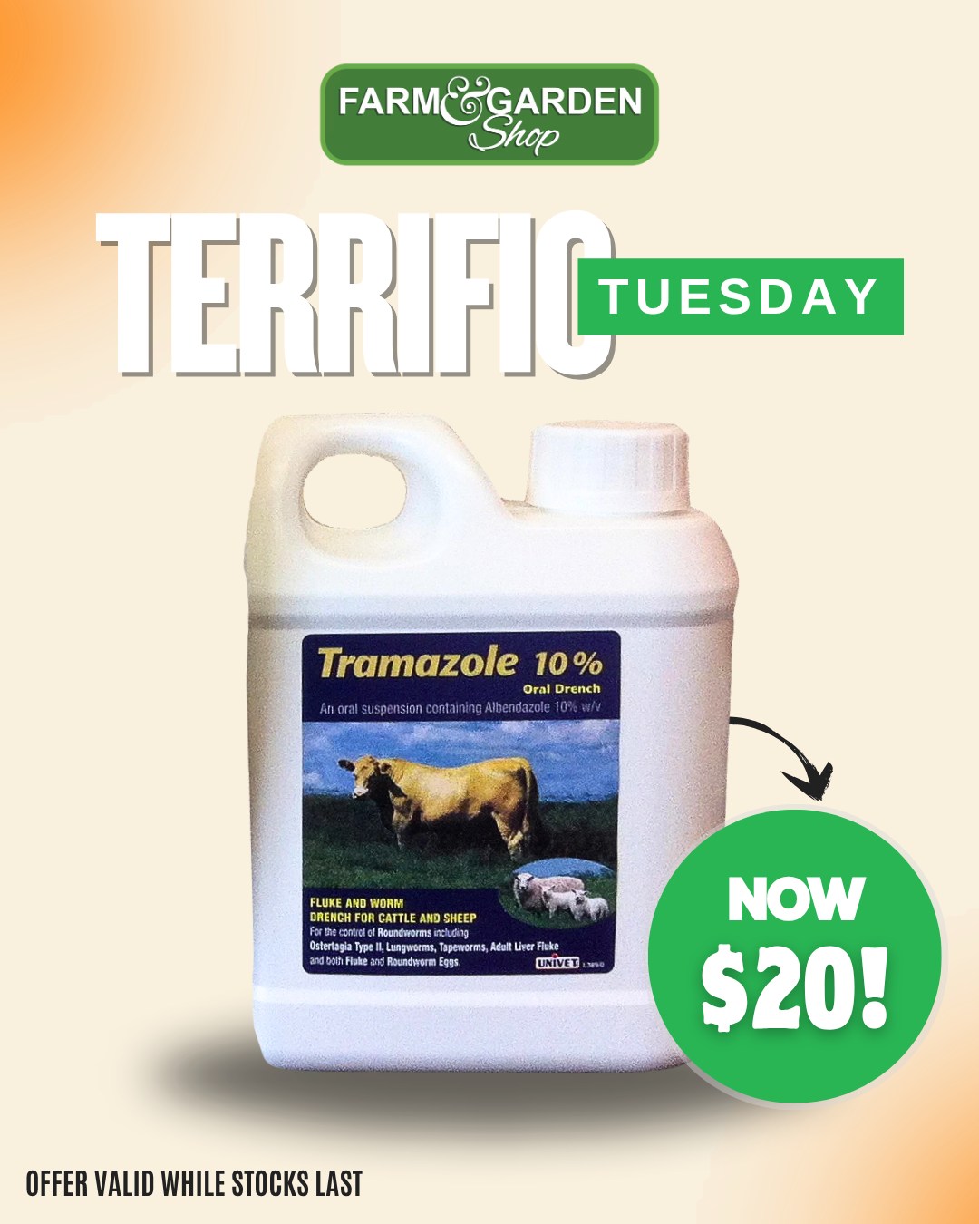 Terrific Tuesday: Tramazole 10% Oral Drench Now $20