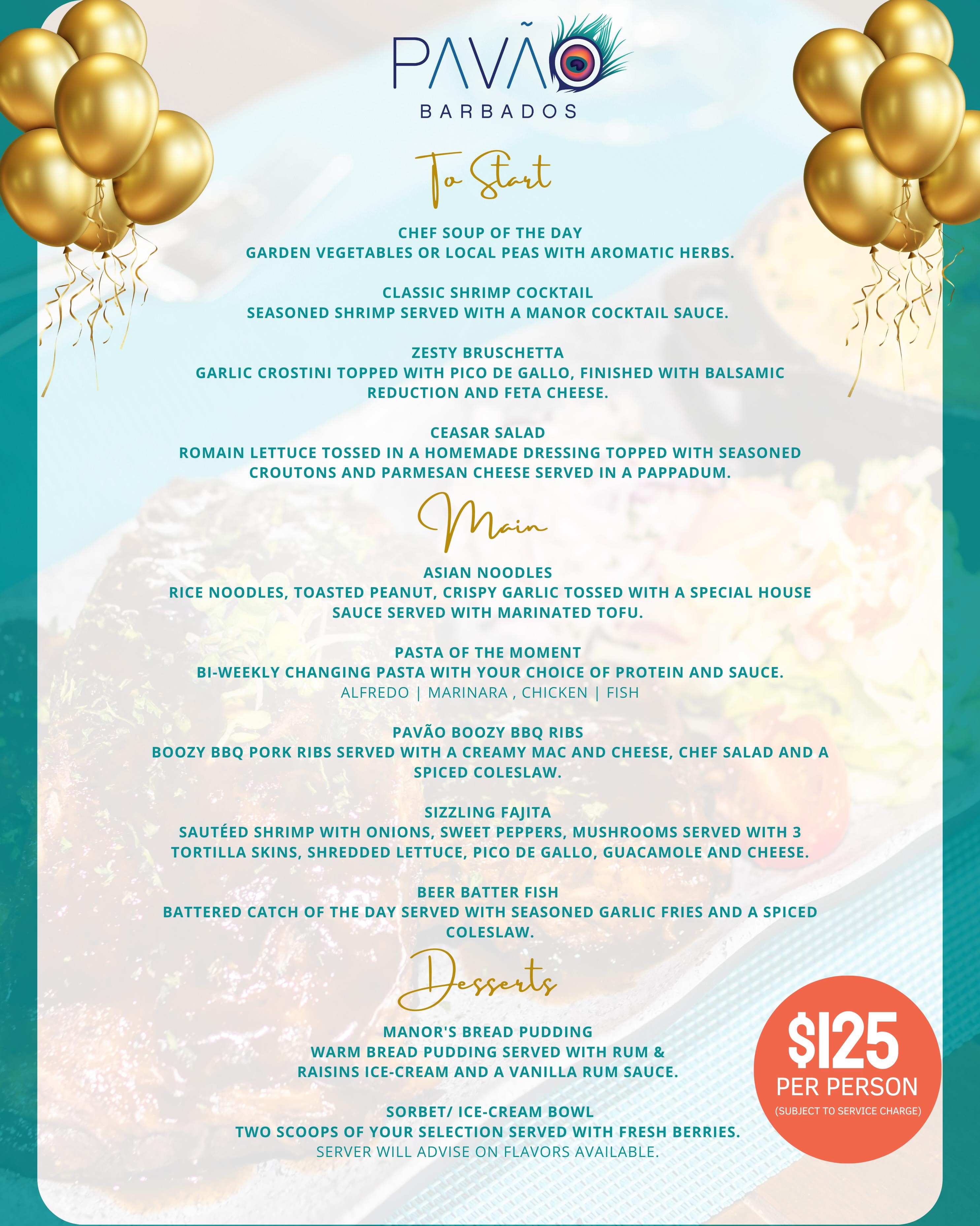 Birthday Month Free Lunch at PAVÃO Barbados – Eat for Free!