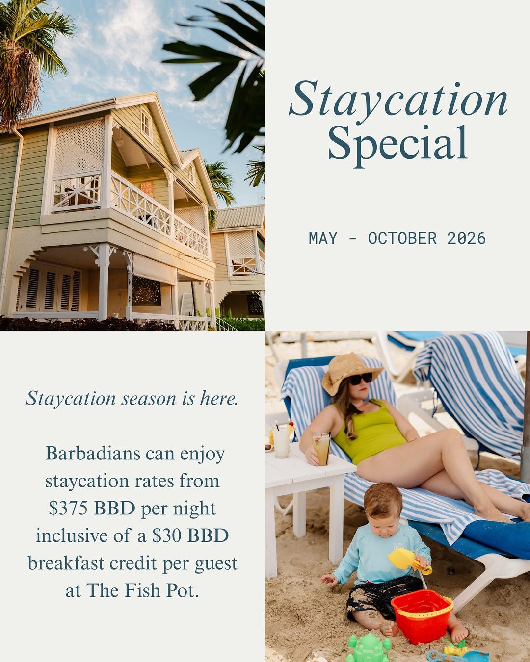 Summer Staycation Special at Little Good Harbour – From $375 BBD/Night for Bajans