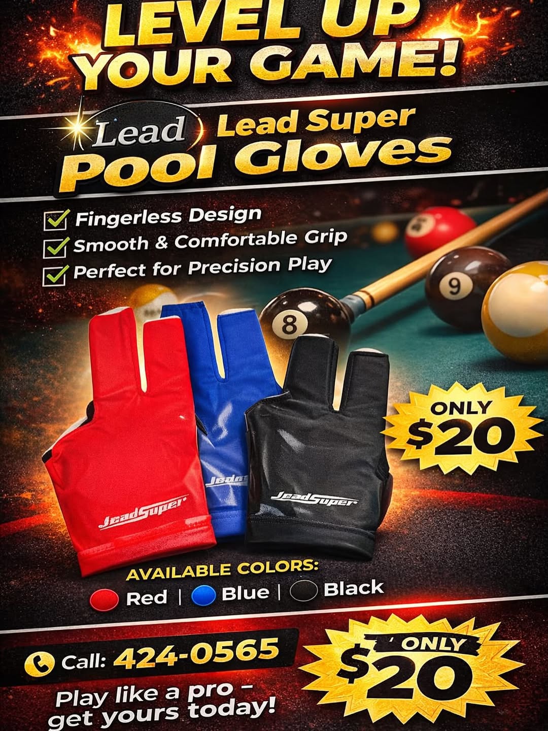 Lead Super Pool Gloves – Only $20
