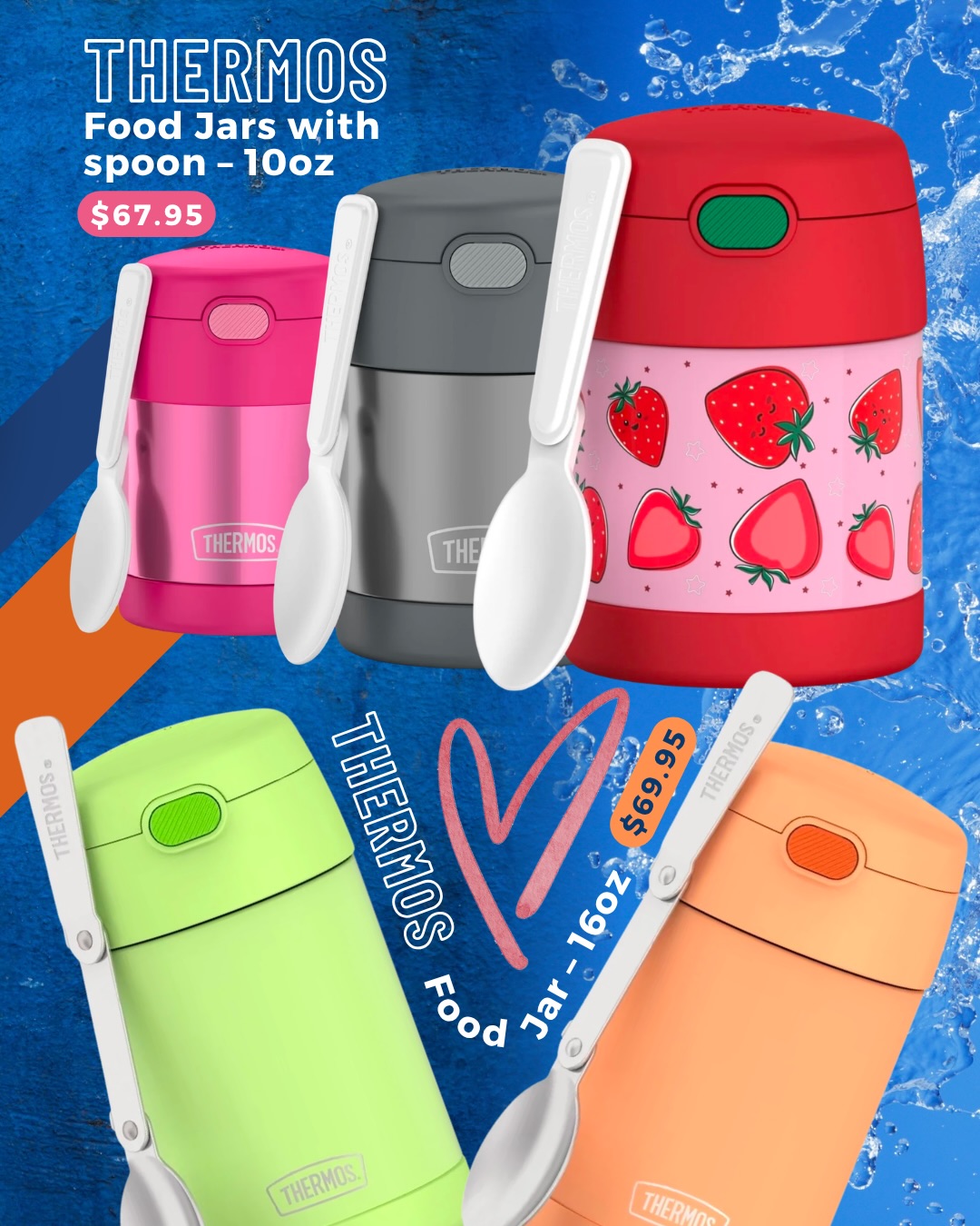 Back to School: Thermos Food Jars & Water Bottles at The Baby Barrel