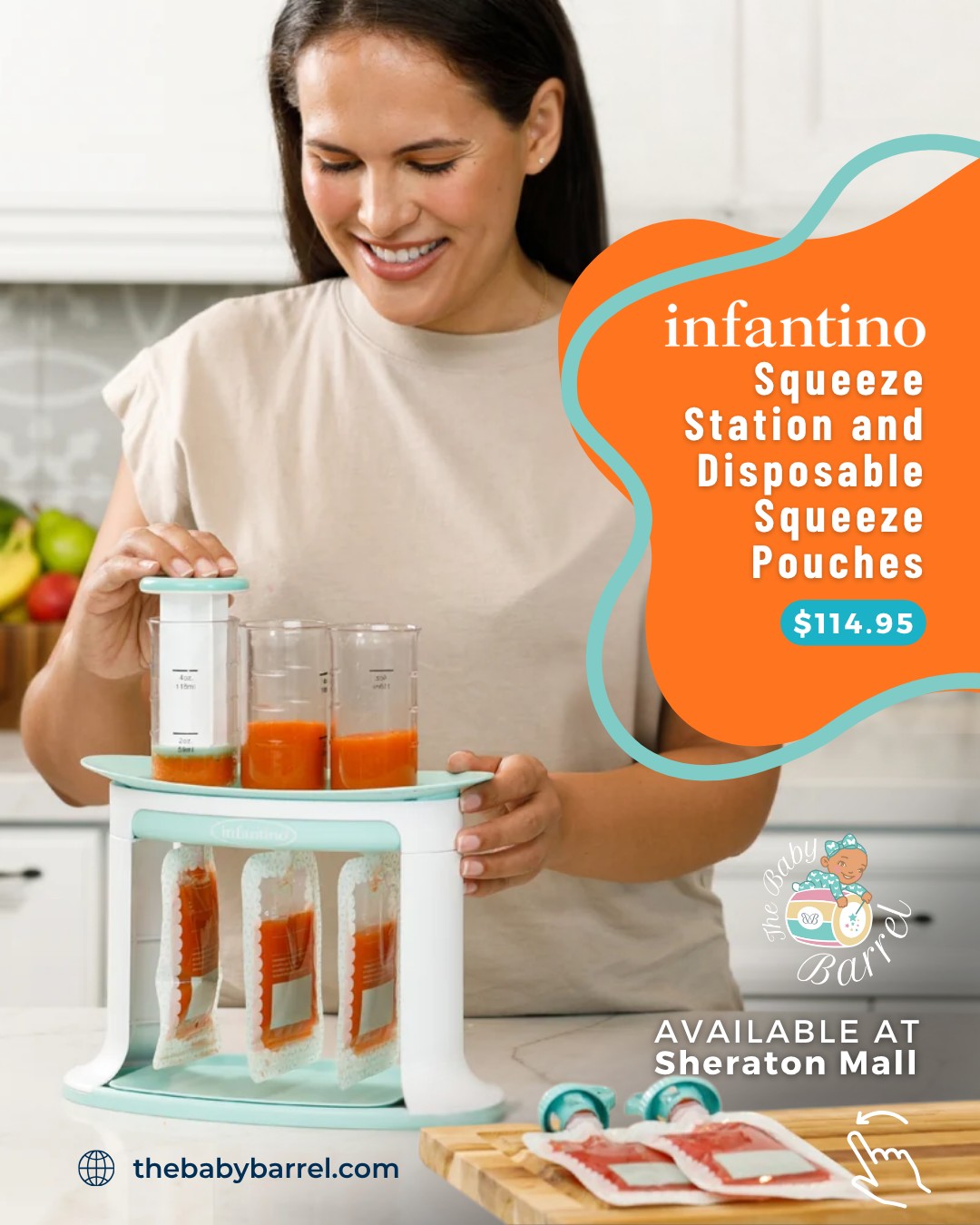 Infantino Squeeze Station & Disposable Pouches – Priced from $79.95