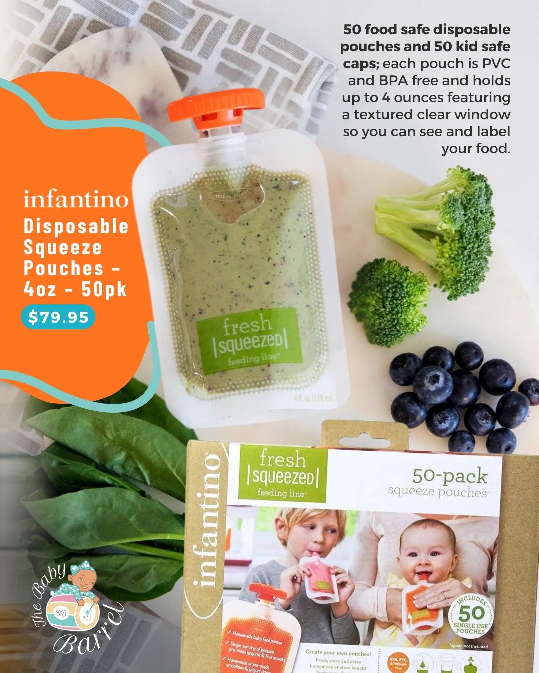 Infantino Squeeze Station & Disposable Pouches – Priced from $79.95