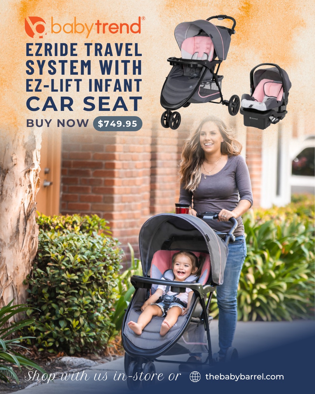 Baby Trend EZRide Travel System with EZ-Lift Infant Car Seat – $749.95