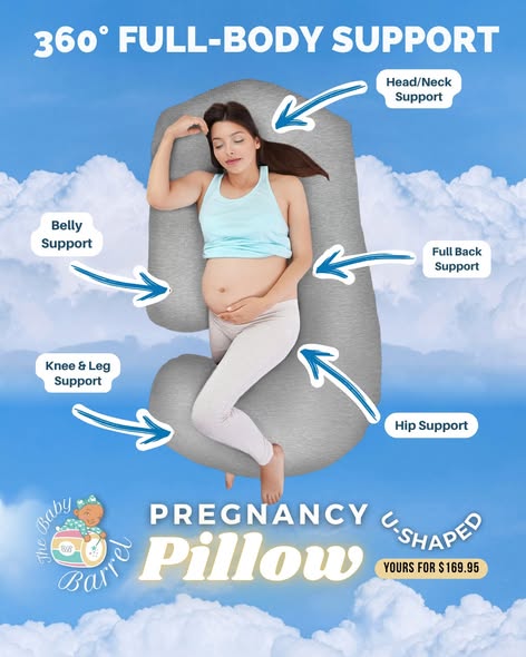 U-Shaped Pregnancy Pillow – $169.95 at The Baby Barrel