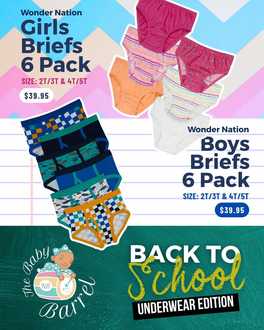Back to School Underwear Edition – Kids' Multipacks from $39.95
