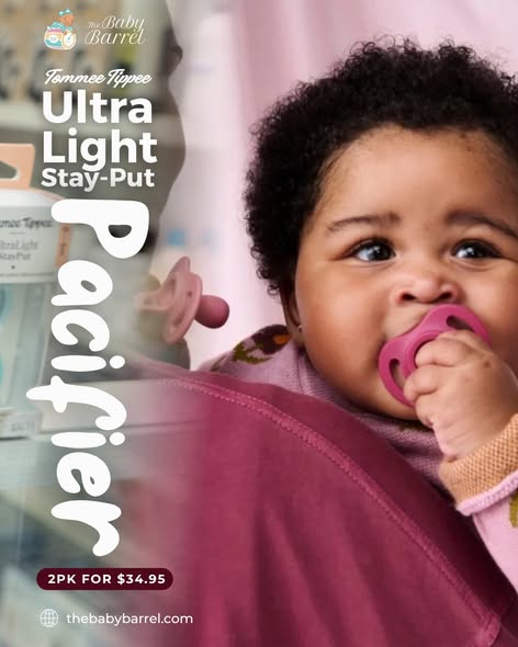 Tommee Tippee Ultra Light Stay-Put Pacifier – 2PK for $34.95