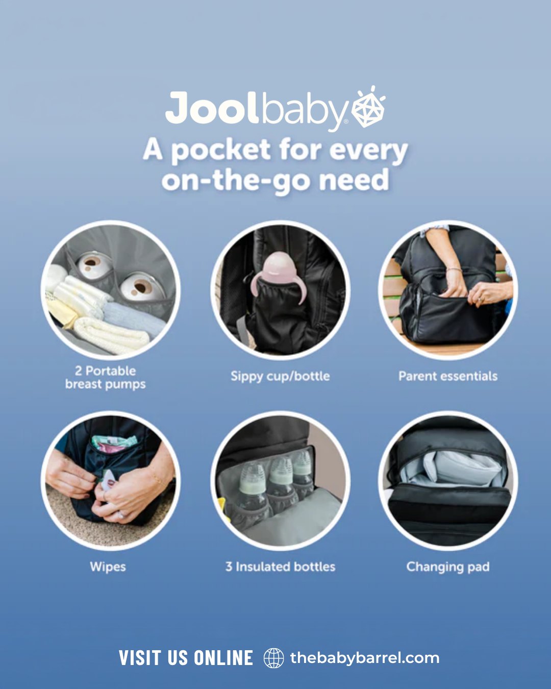 Joolbaby Diaper Backpack – $159.95 at The Baby Barrel