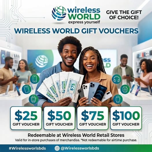 Wireless World Gift Vouchers – $25, $50, $75 & $100 Options Available