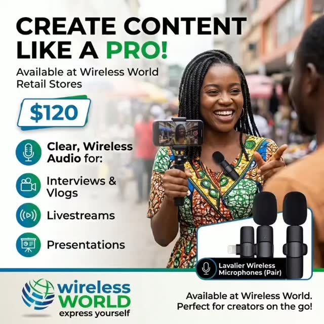 Lavalier Wireless Microphones (Pair) – $120 at Wireless World