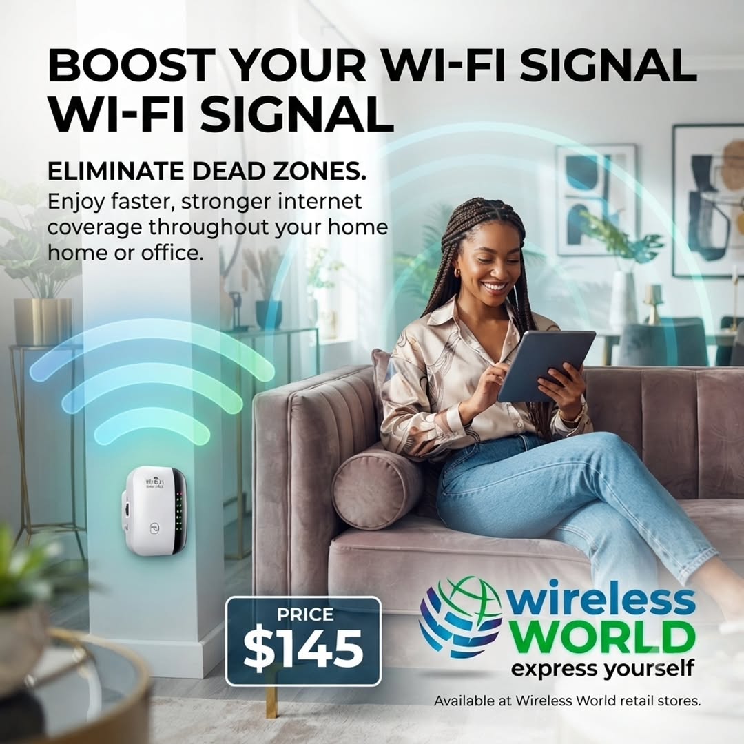 Wi-Fi Repeater – Boost Your Signal & Eliminate Dead Zones for $145