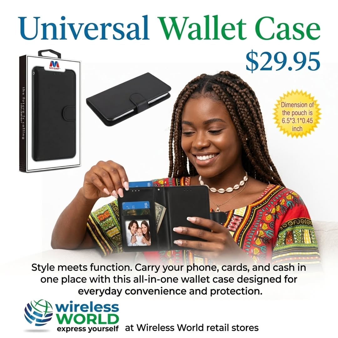Universal Wallet Case - $29.95 at Wireless World