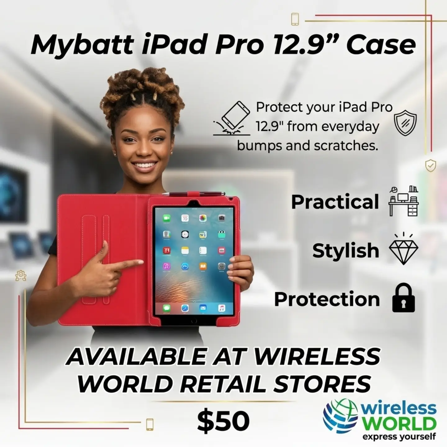 Mybatt iPad Pro 12.9" Case – $50 at Wireless World
