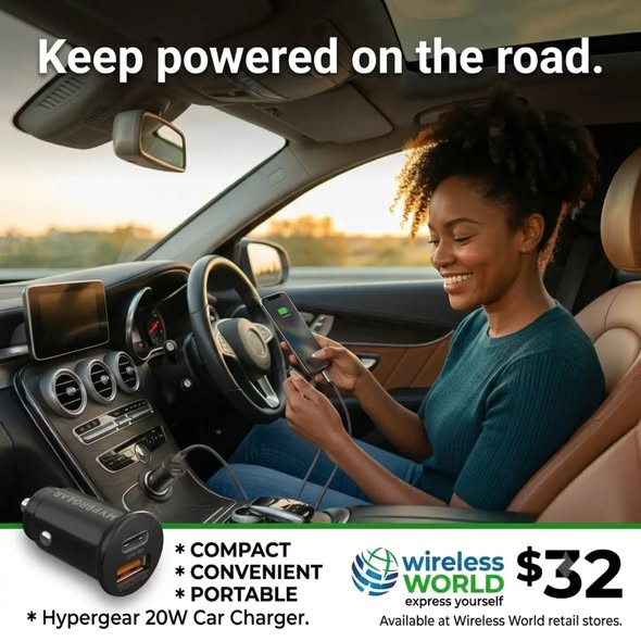 Hypergear 20W Car Charger – $32 at Wireless World