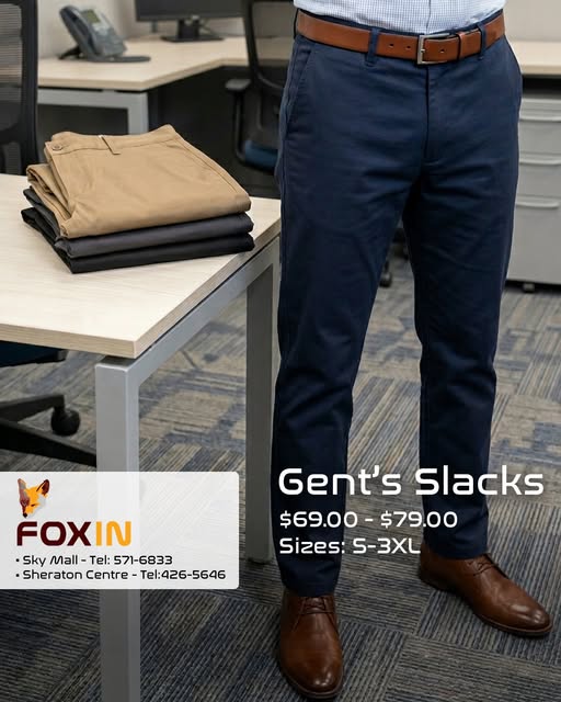 Gent's Slacks & Bulk Discount Deal at FOXIN Barbados
