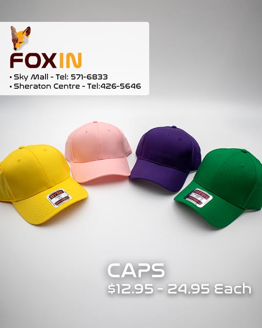 Foxin Barbados Caps – Volume Discount: Up to 25% Off on Bulk Purchases