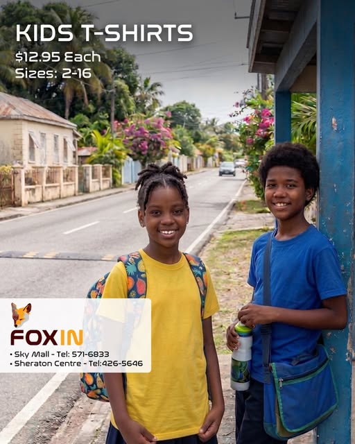 Kids T-Shirts $12.95 Each with Bulk Discounts – FOXIN Barbados
