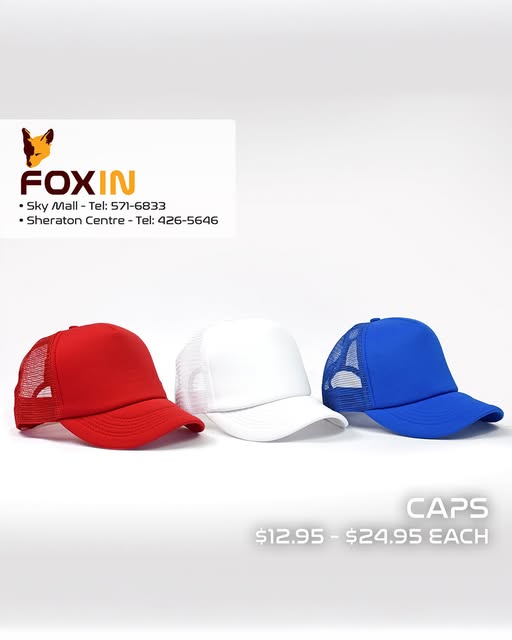 Foxin Barbados Caps – Volume Discount: Up to 25% Off on Bulk Purchases