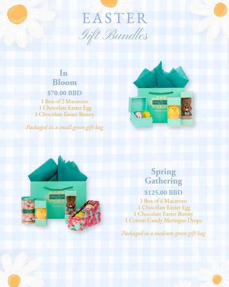 Easter Gift Bundles – Macarons, Chocolate Eggs & Bunnies