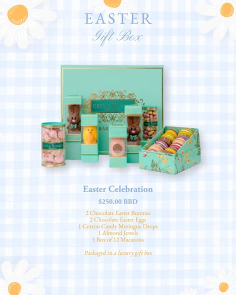 Easter Gift Bundles – Macarons, Chocolate Eggs & Bunnies