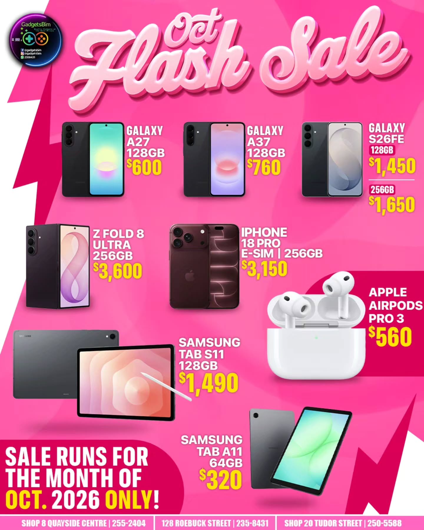 GadgetsBim October Flash Sale – Phones, Tablets & AirPods