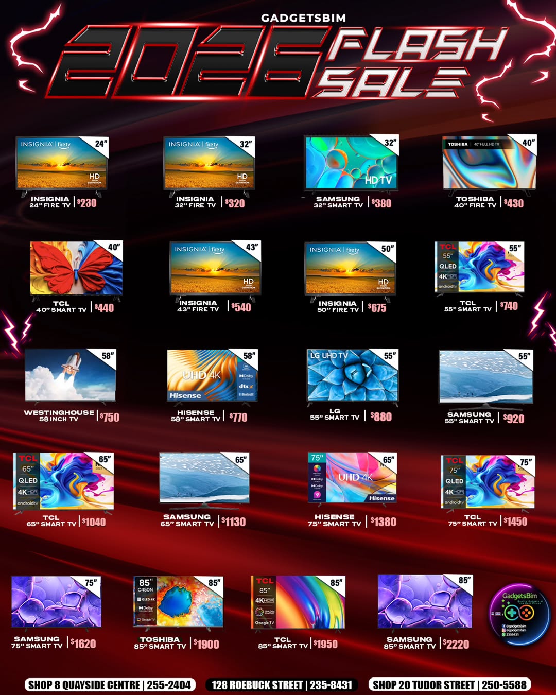 GadgetsBim 2026 Flash Sale – TVs from $230