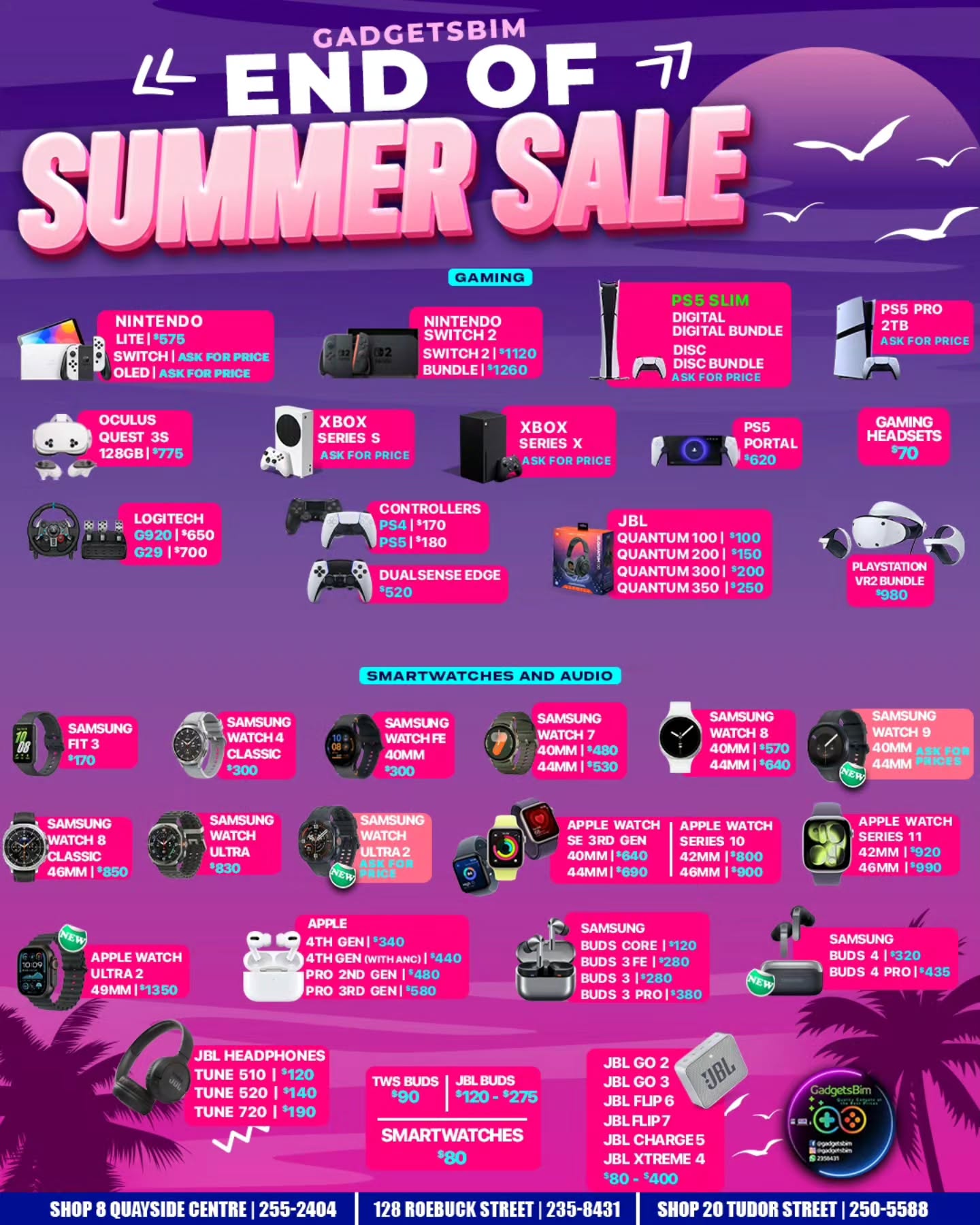GadgetsBim End of Summer Sale – Gaming, Smartwatches, Laptops, Tablets & More