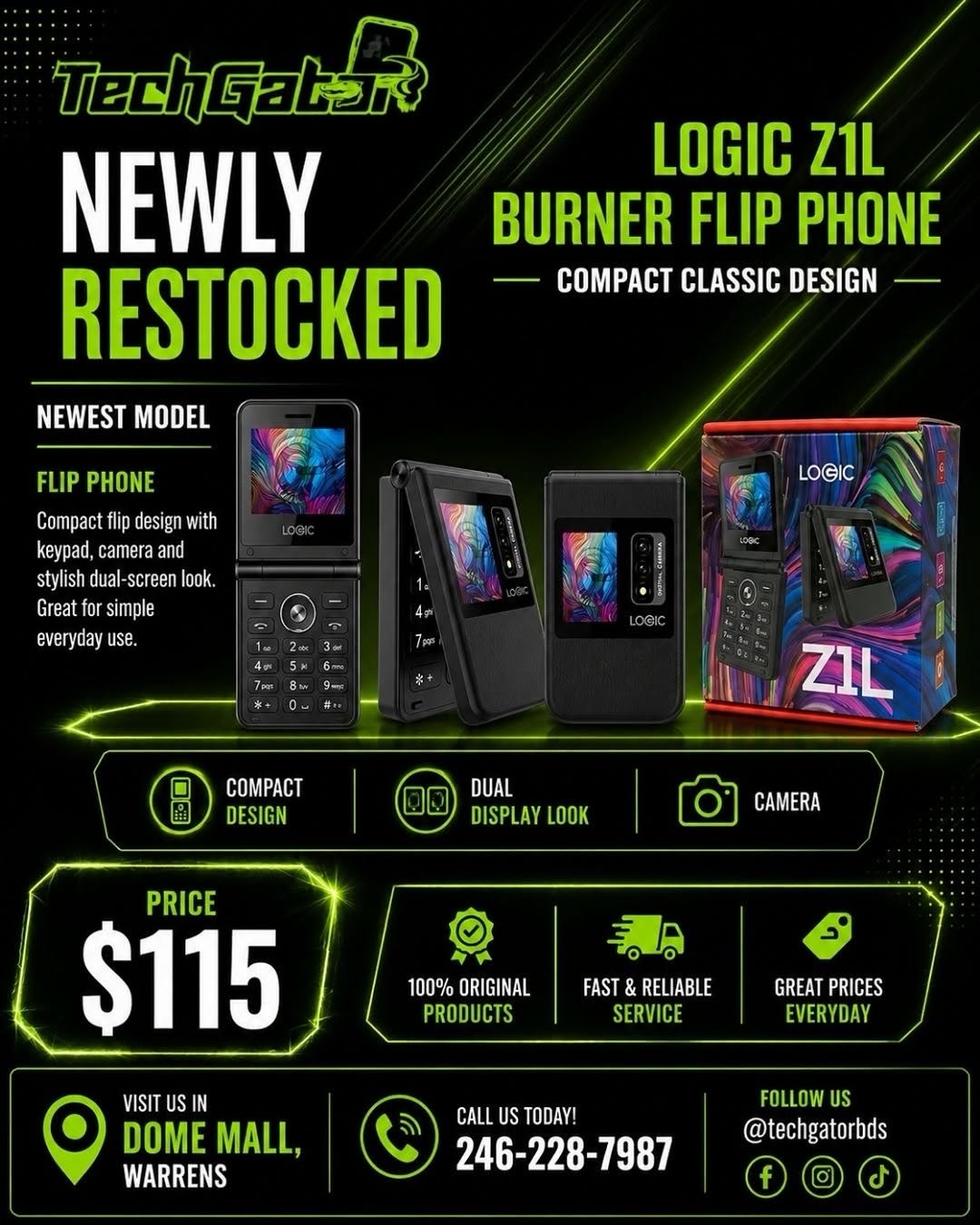Logic Z1L Burner Flip Phone – Just $115 at Tech Gator