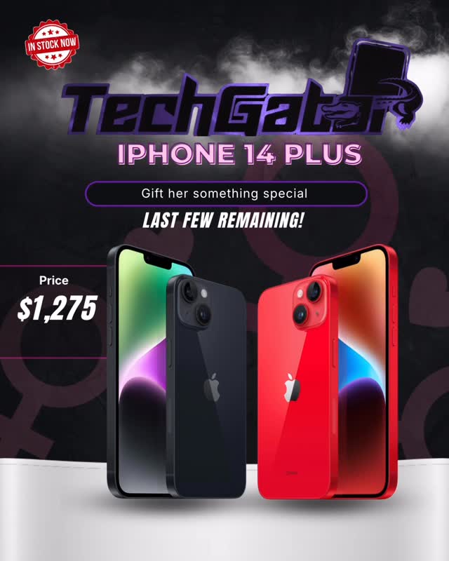 iPhone 14 Plus for $1,225 – Last Few Remaining at Tech Gator Barbados