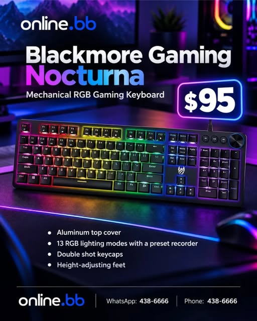 Blackmore Gaming Nocturna Mechanical RGB Keyboard – $95
