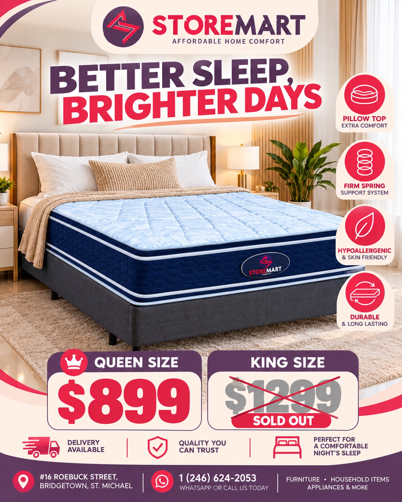 Store Mart Mattress Sale – Queen Size at $899