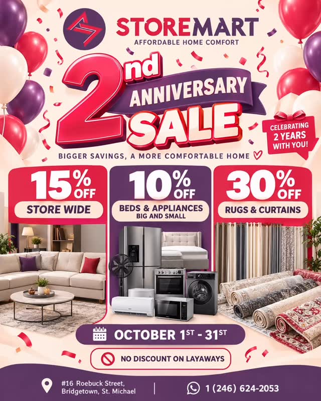 Store Mart 2nd Anniversary Sale – Up to 30% Off Storewide