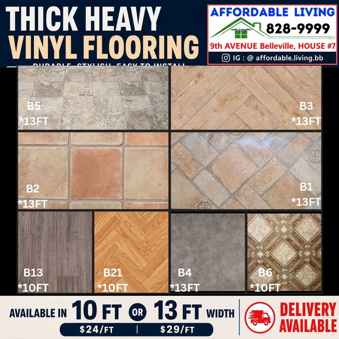 Vinyl Flooring & Artificial Grass Carpet – Priced from $24/ft with Delivery Available