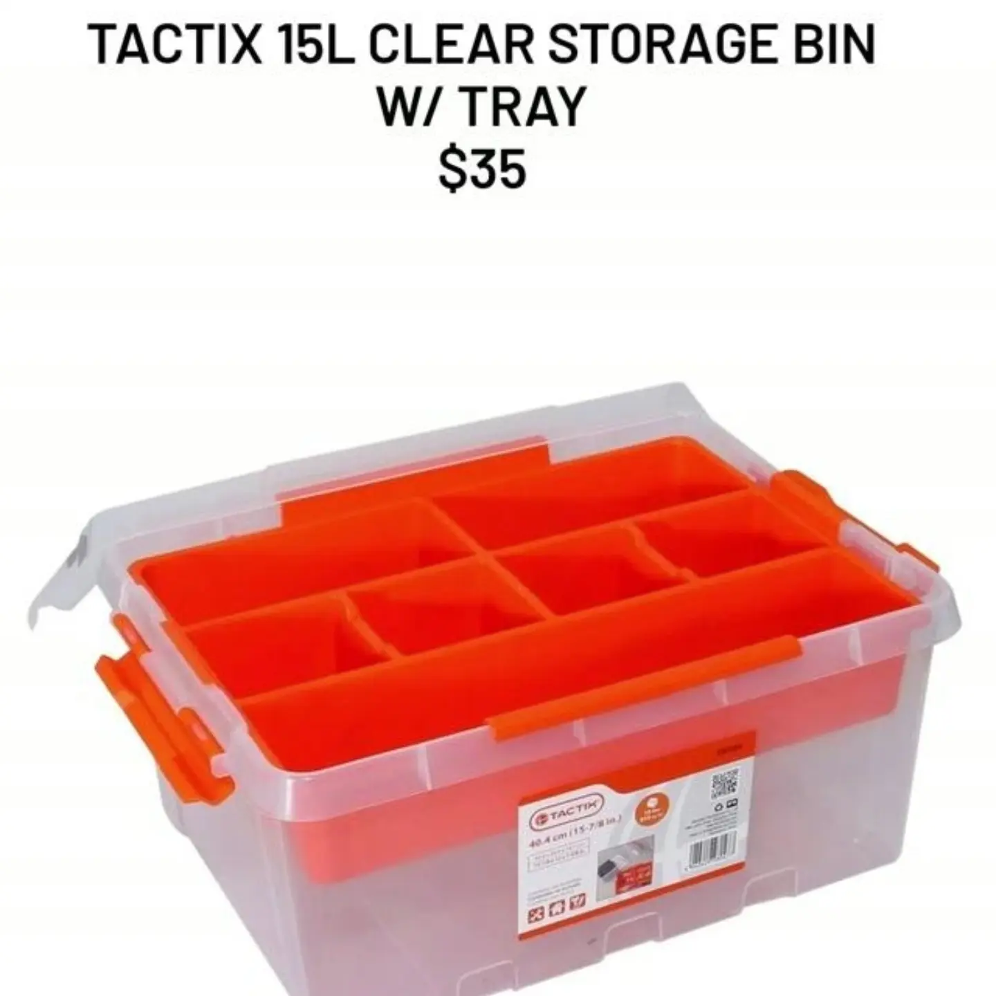 Tactix Clear Storage Bins Back In Stock – From $20