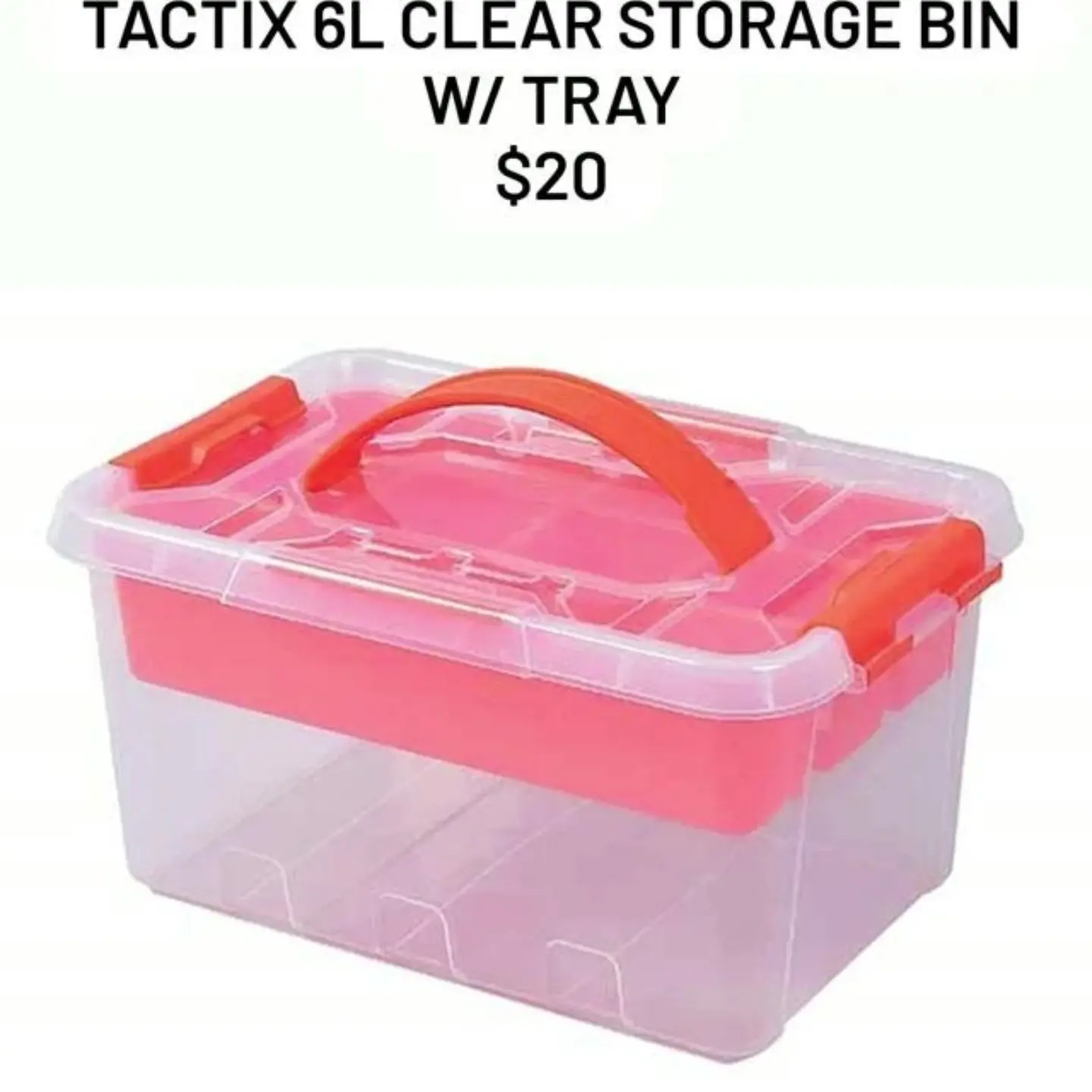 Tactix Clear Storage Bins Back In Stock – From $20