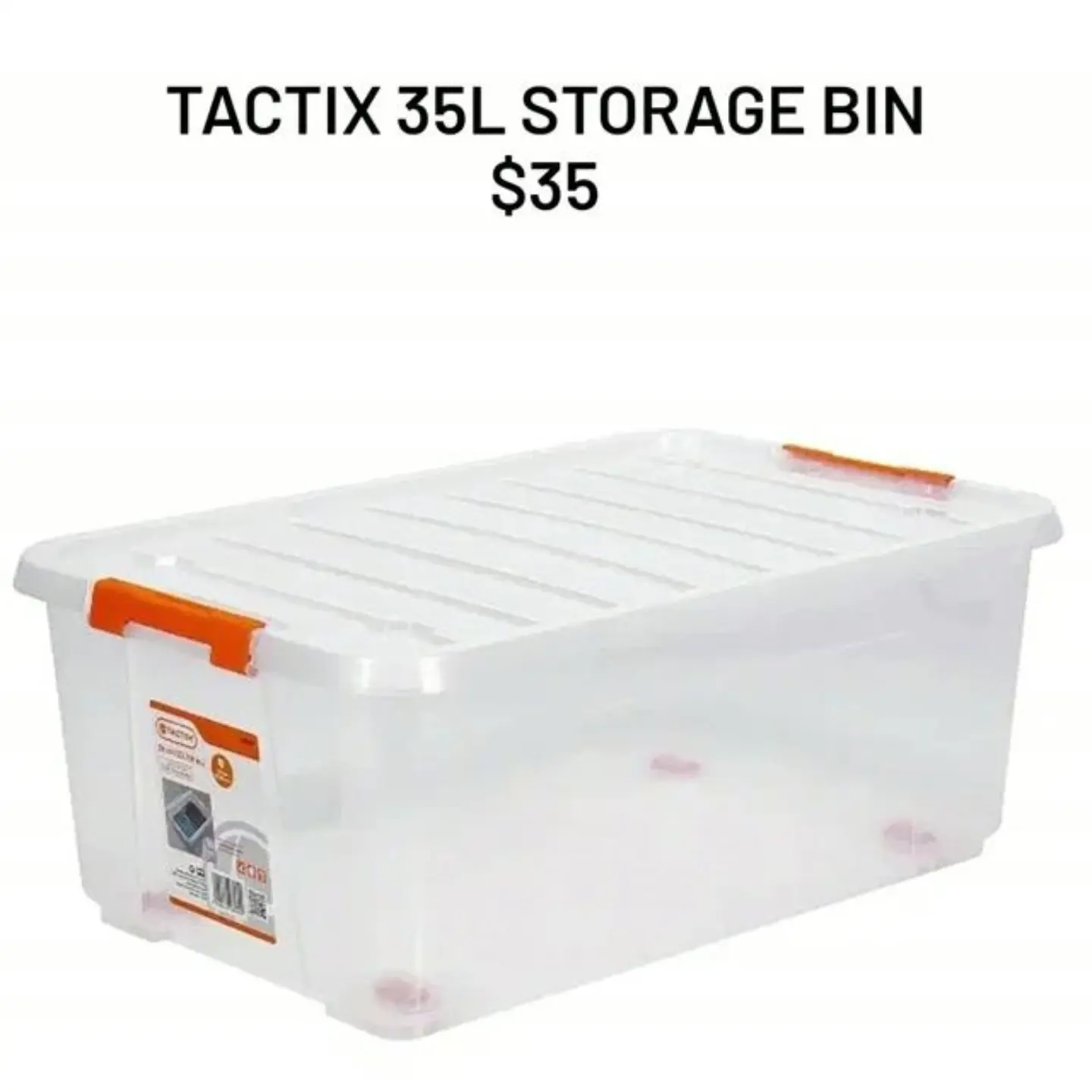 Tactix Clear Storage Bins Back In Stock – From $20