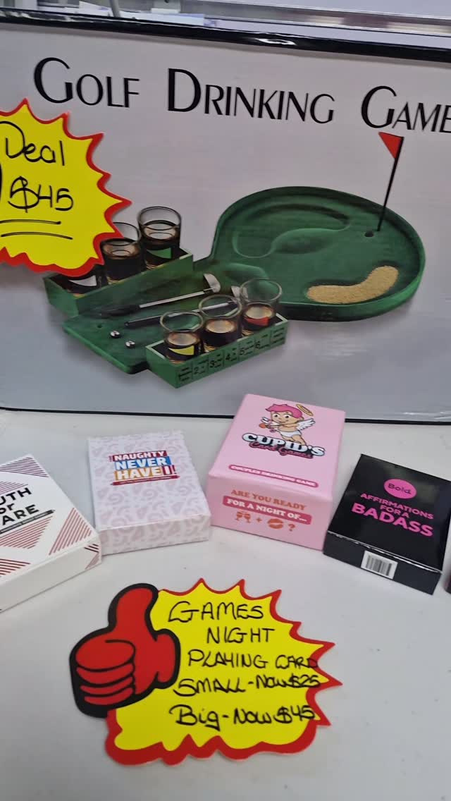 Games Night Playing Cards & Golf Drinking Game Deal