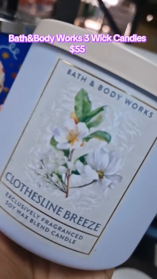 Bath & Body Works 3 Wick Candles – $55 Only