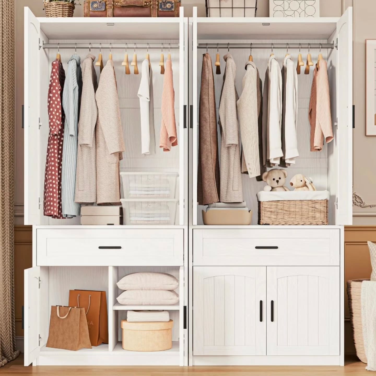 Wooden Armoire Wardrobe – $1150 with Free Islandwide Delivery