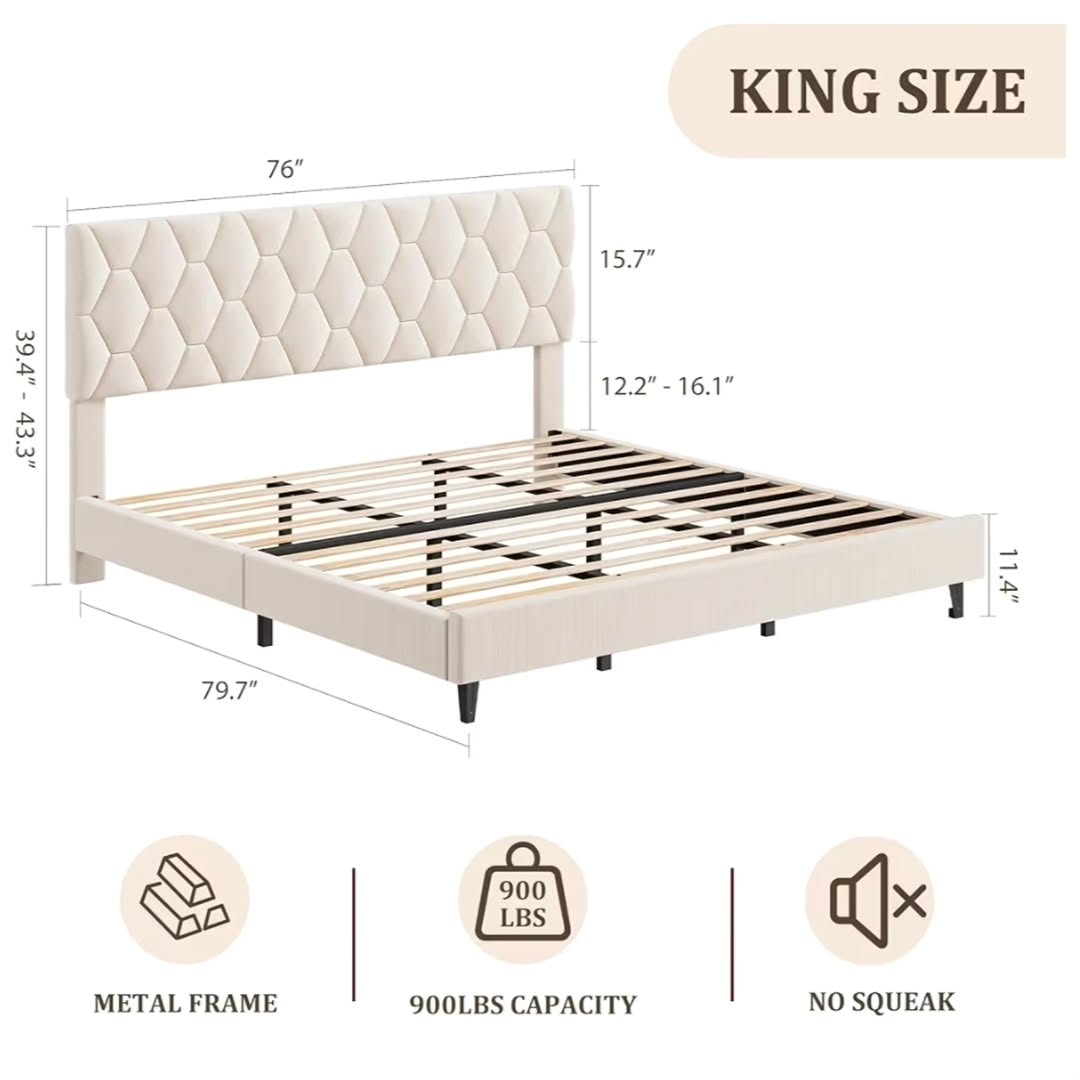 King Size Bed Frame – Now In Stock at $1025 with Free Islandwide Delivery
