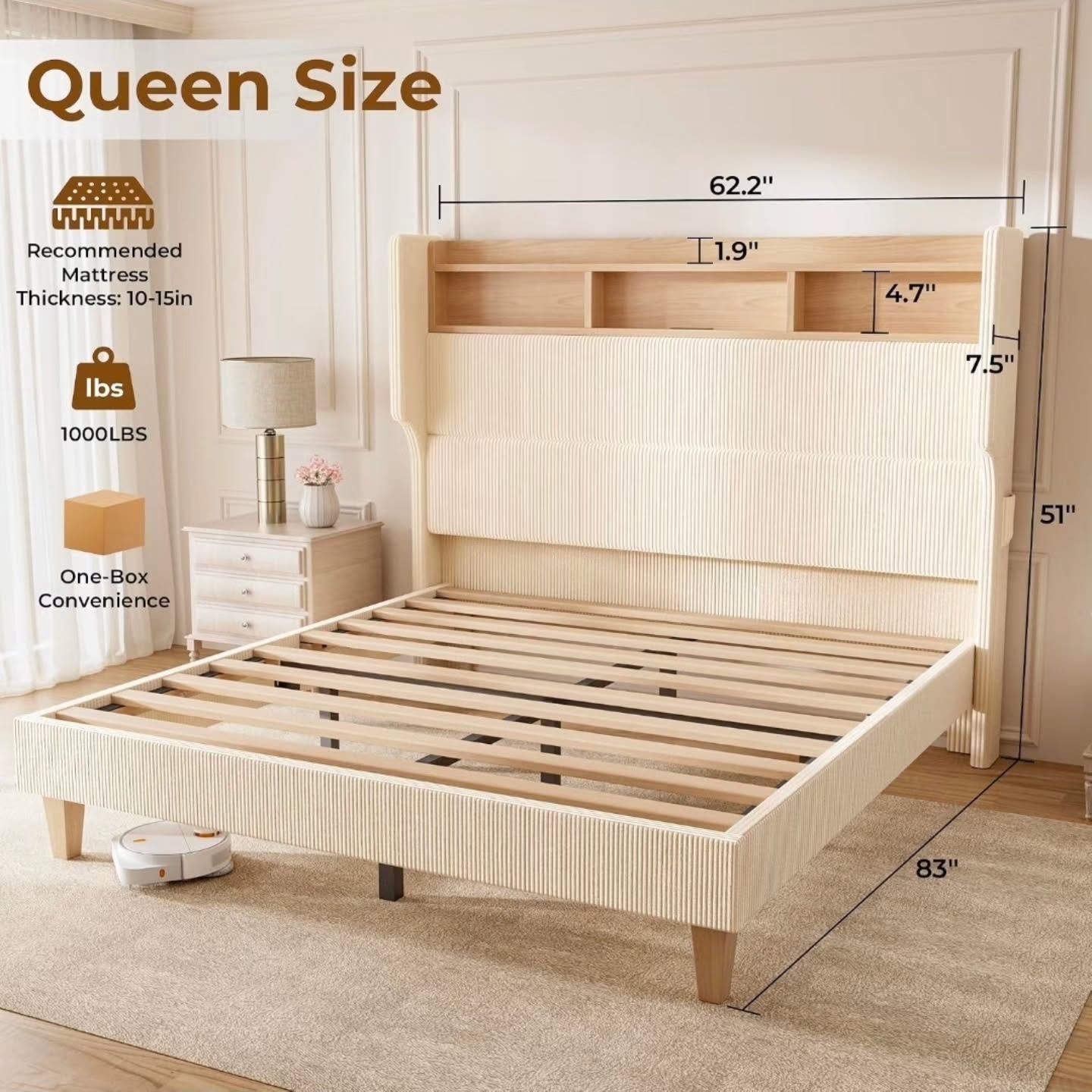 Queen Size Bedframe – Only $885 with Free Islandwide Delivery