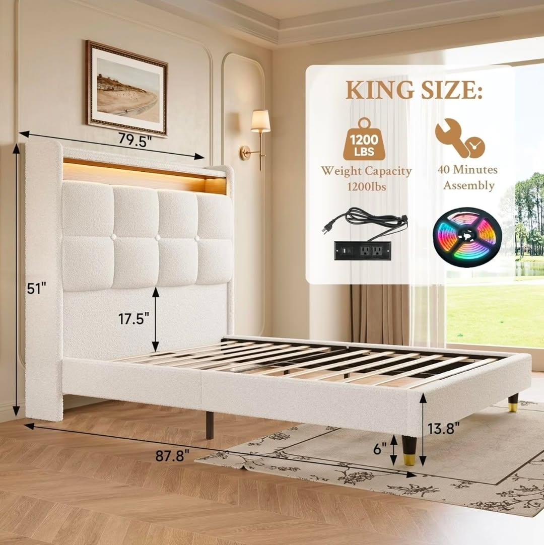 King Size Bedframe – Now $1099 with Free Islandwide Delivery
