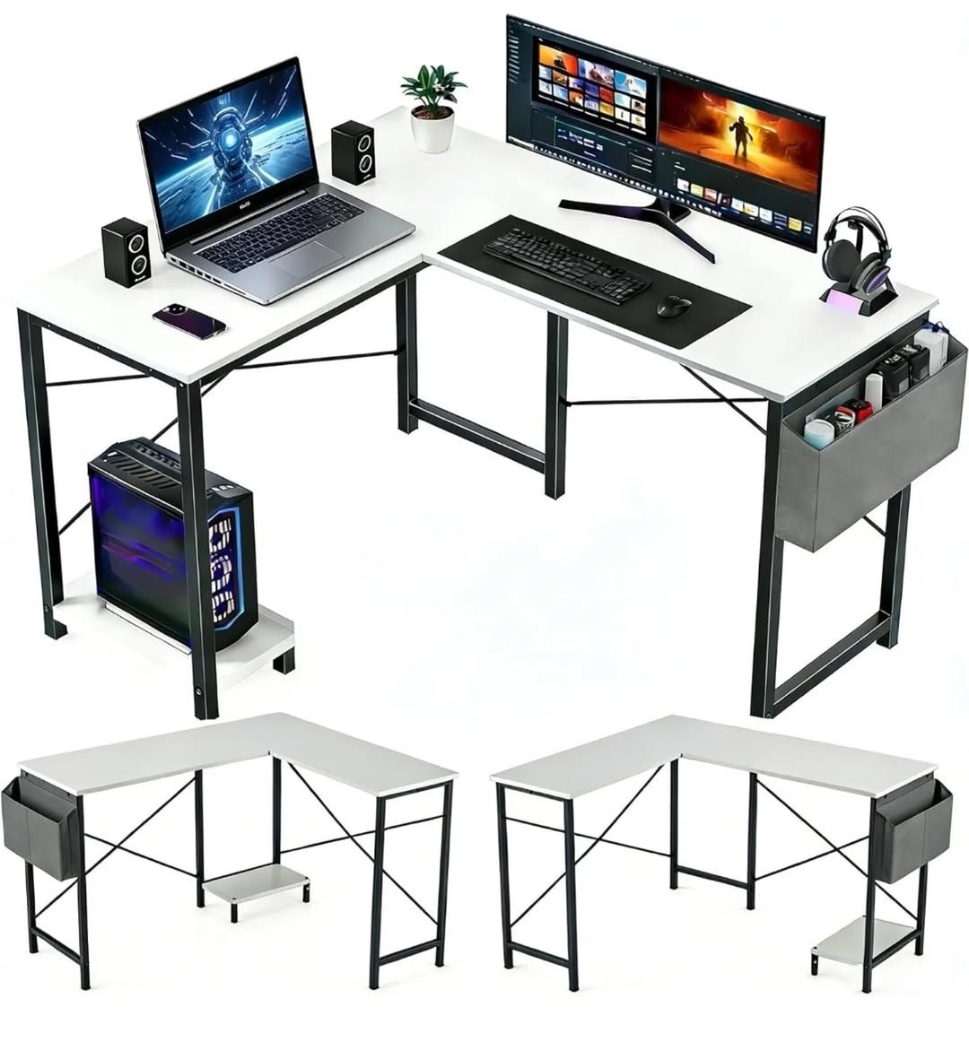 L-Shape Desks – Available in 4 Colors at $349.99