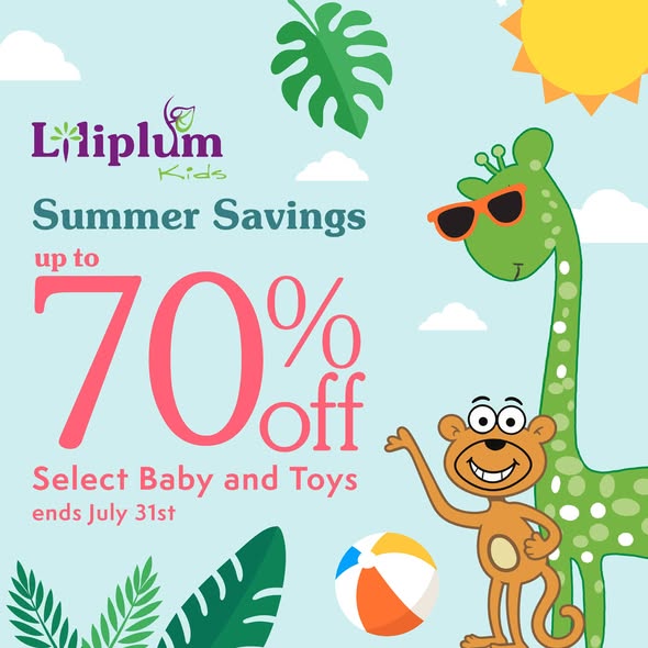 Liliplum Kids Summer Savings – Up to 70% Off Select Baby & Toys