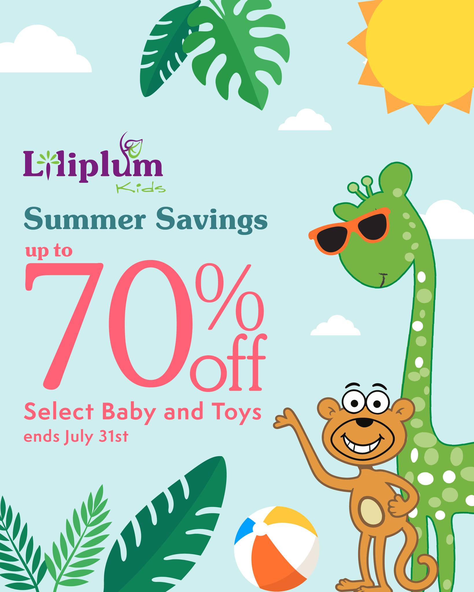 Liliplum Kids Summer Savings – Up to 70% Off Select Baby & Toys