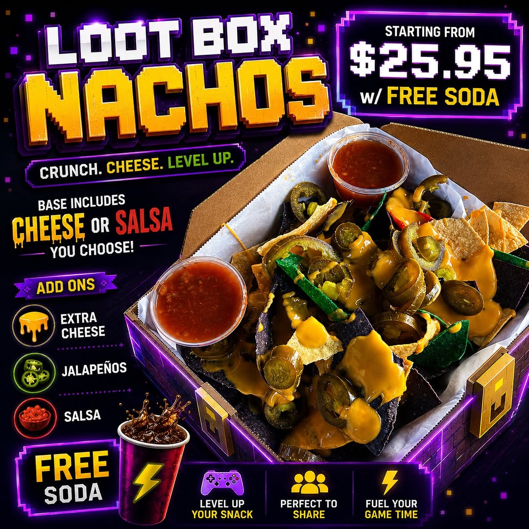 Whapaxx Gaming Kitchen – Game Day Grub Menu with Prices
