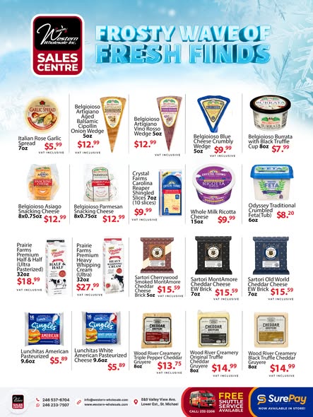 Frosty Wave of Fresh Finds - Western Sales Centre Specials