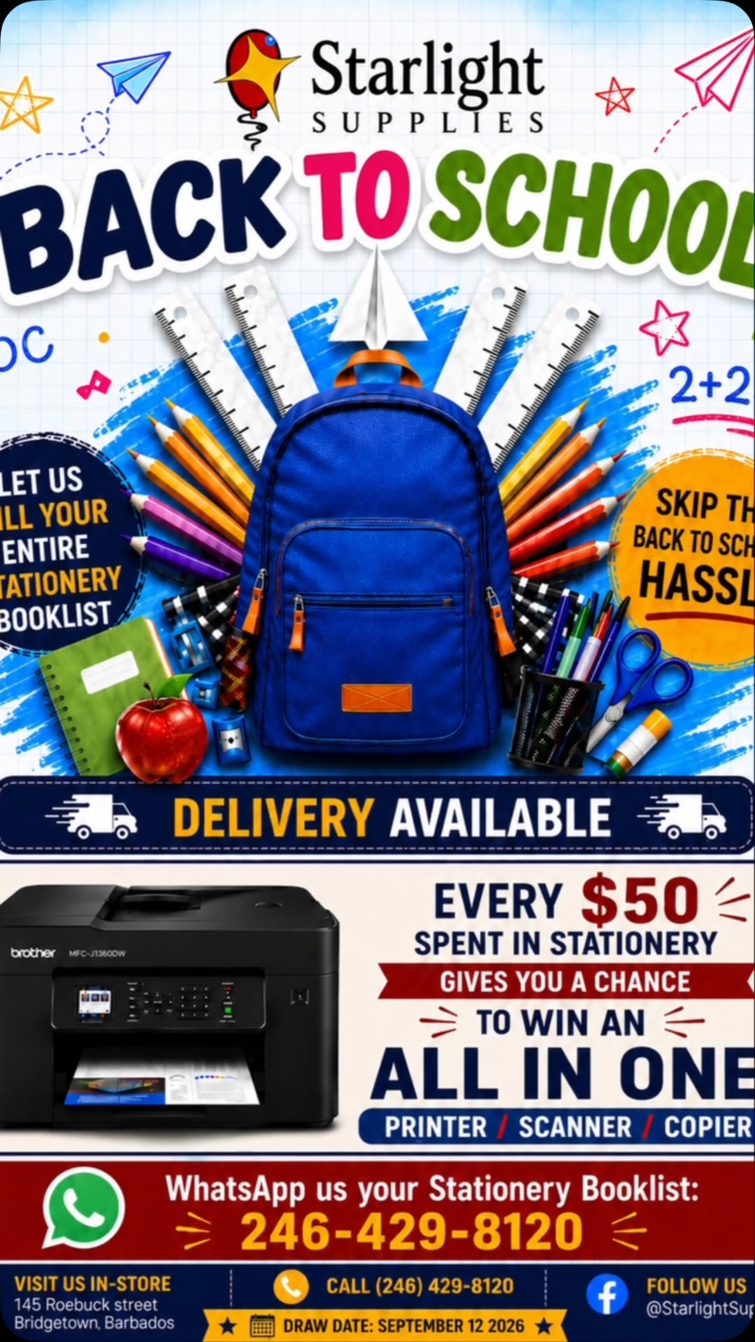 Starlight Supplies Back to School – Fill Your Stationery Booklist & Win a Printer