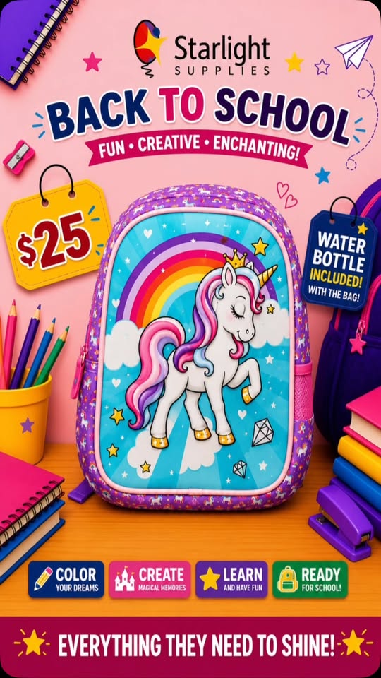 Back to School: School Bags at $25 with Free Water Bottle
